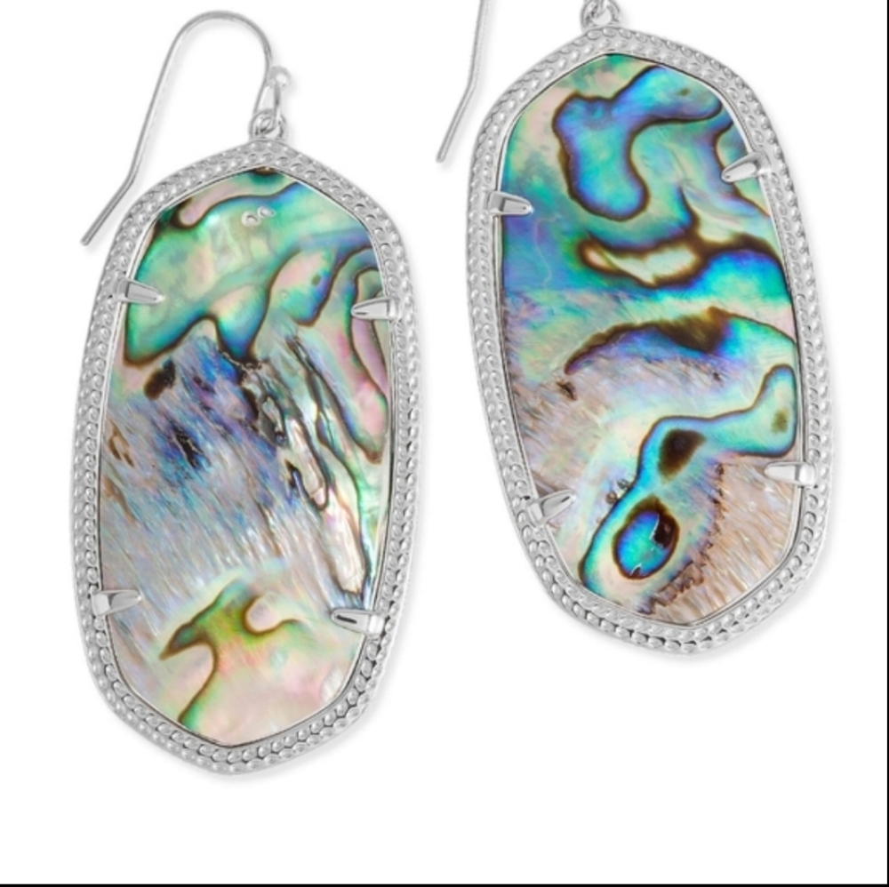 Kendra Scott Abalone Shell Earrings NEW